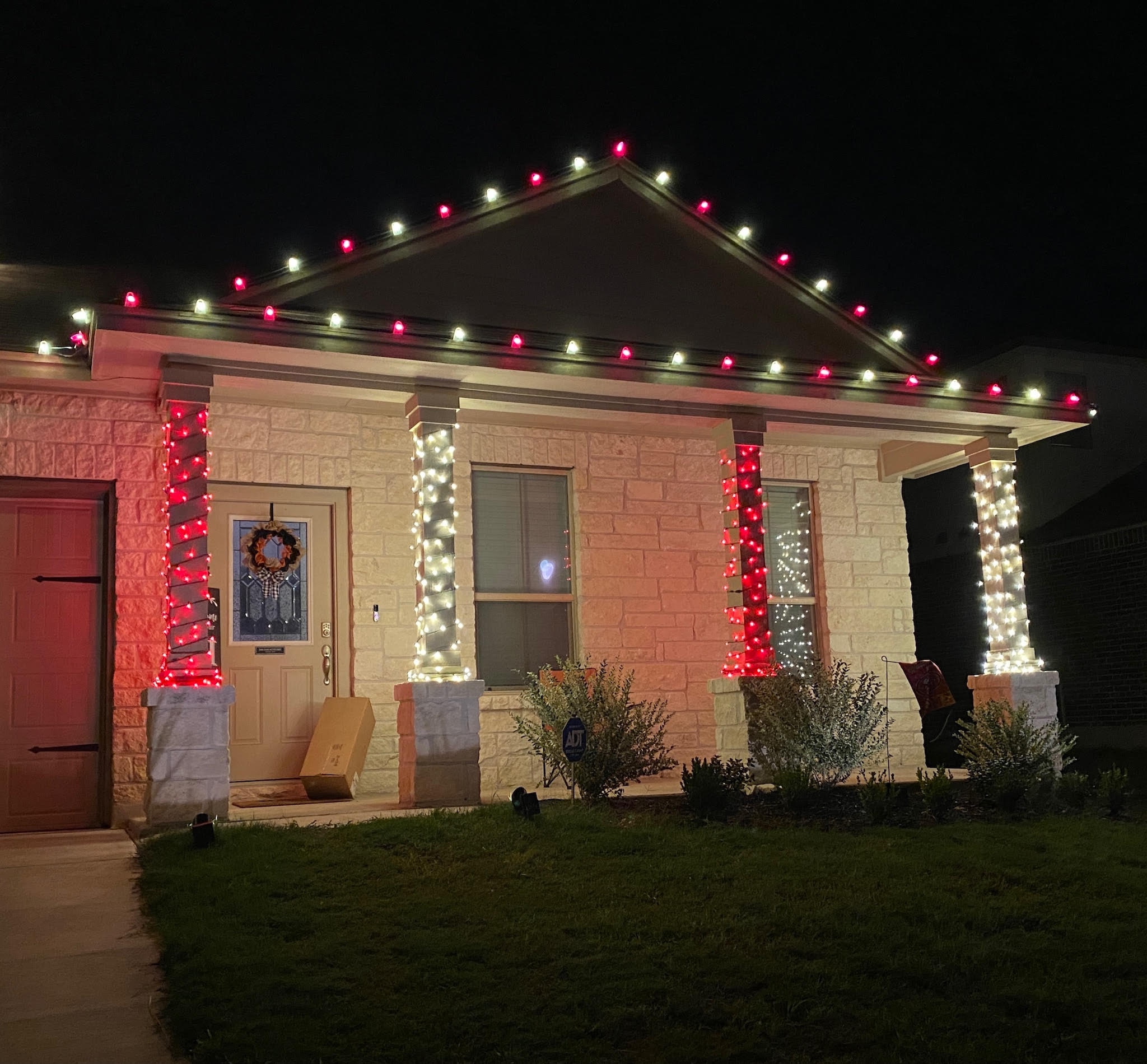 Christmas light installation