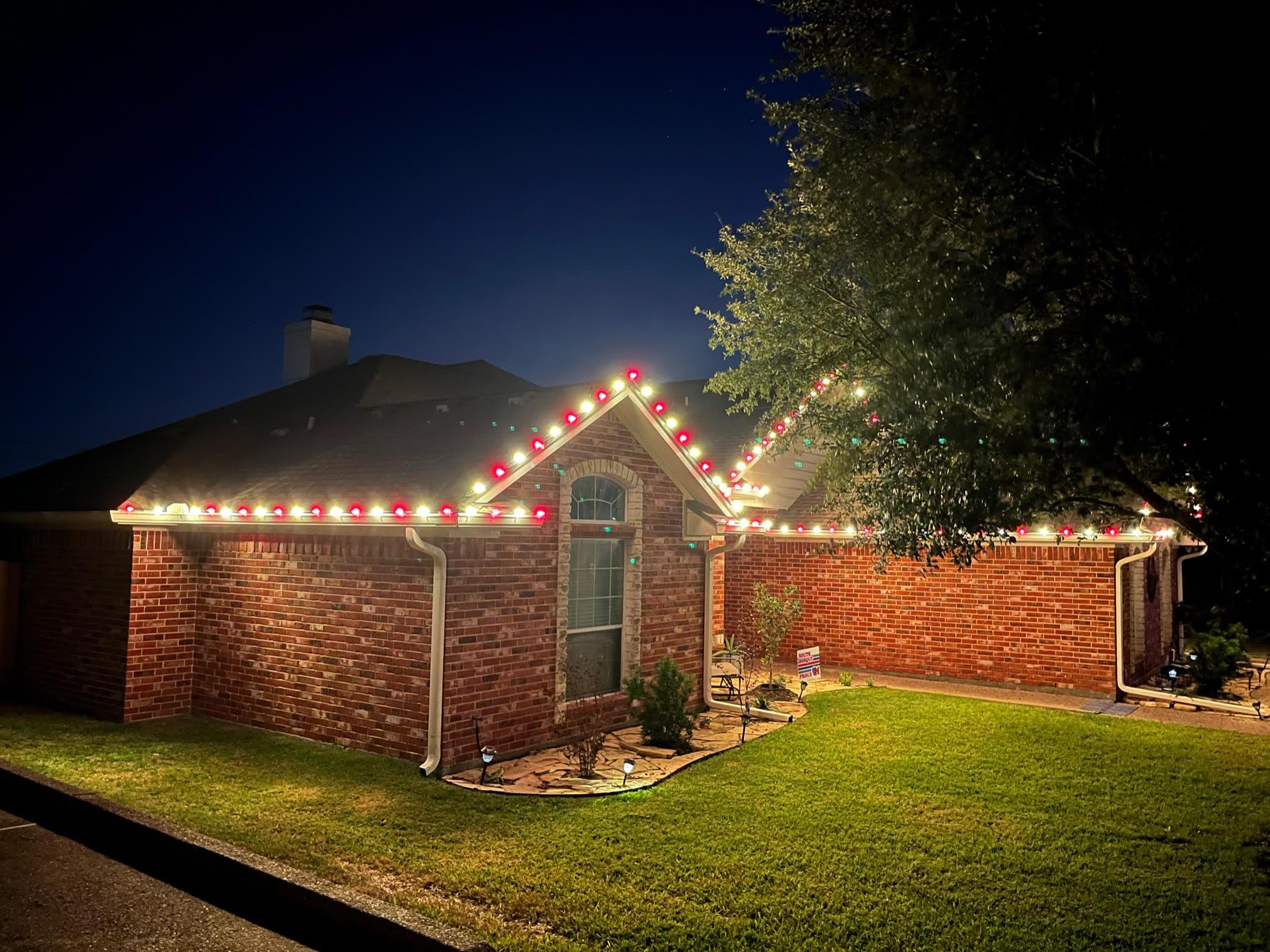 Christmas light installation