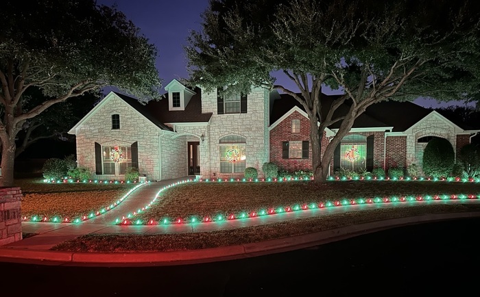 christmas light installation