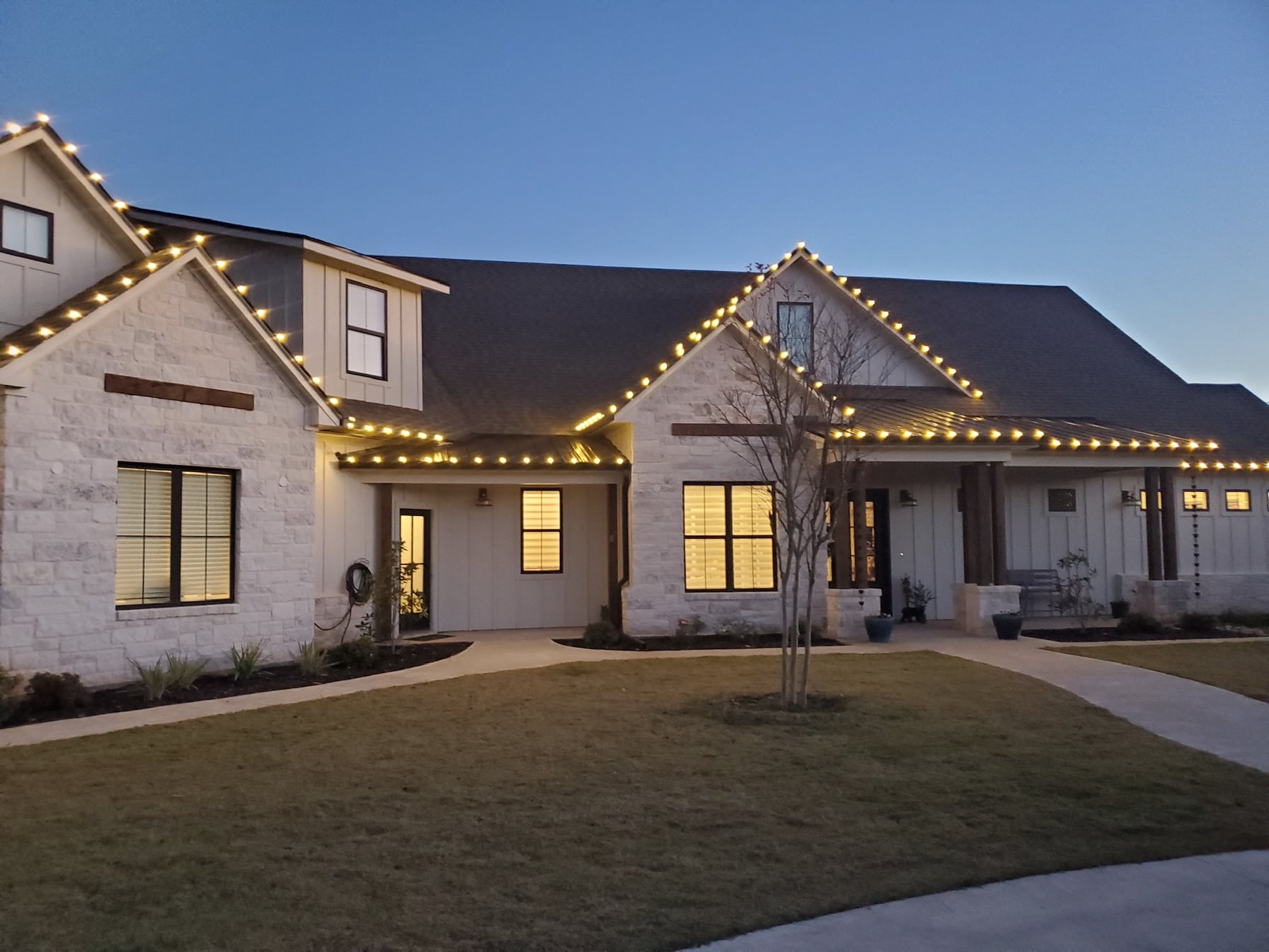 christmas light installation