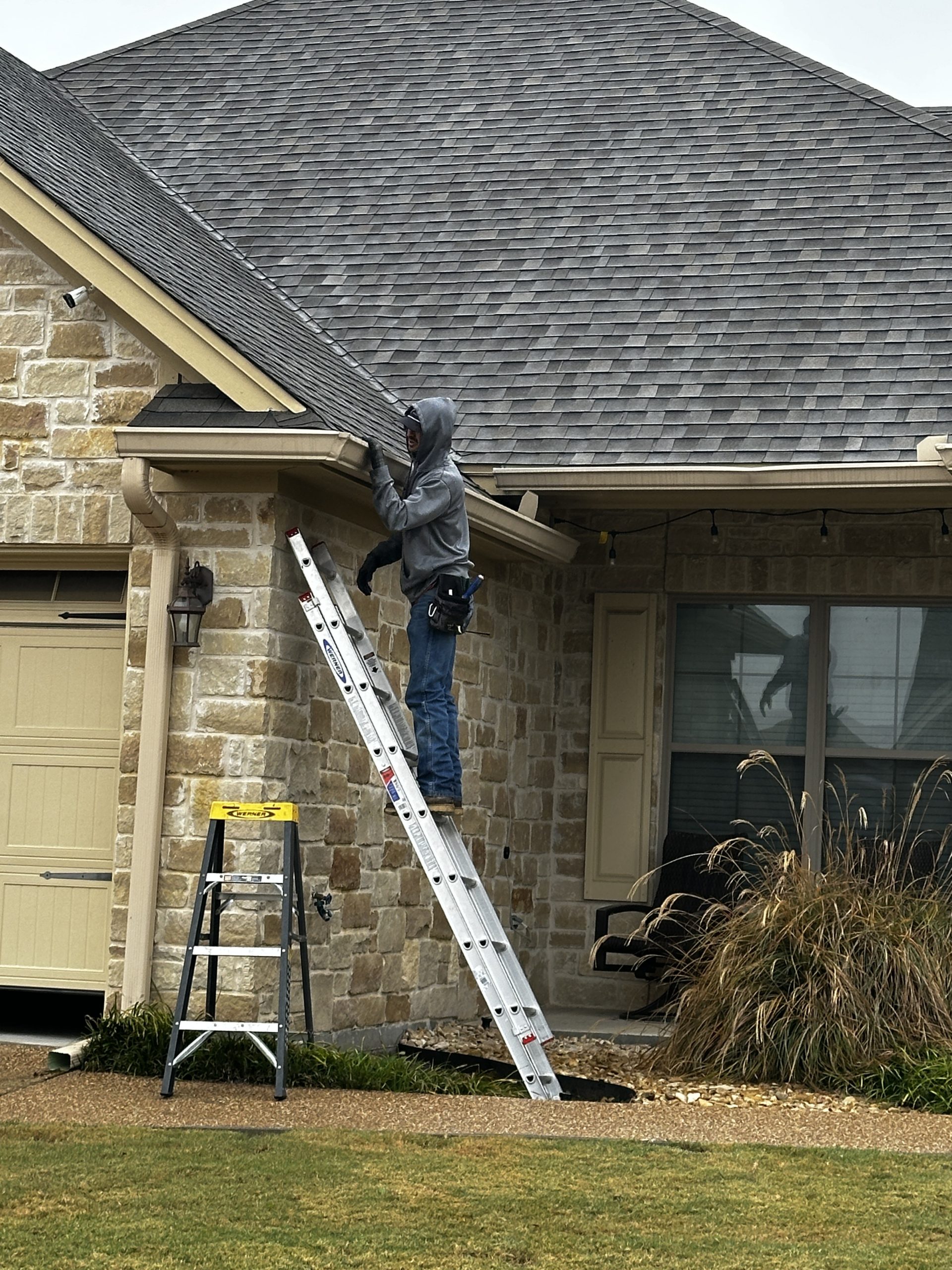 winter Gutter installation Texas